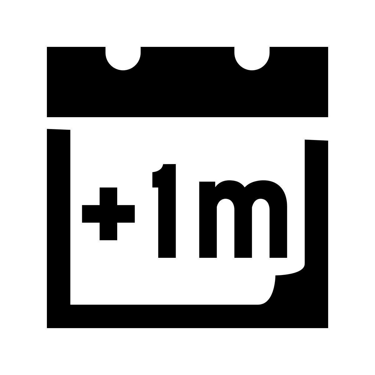 glyph neue style plus 1 monat icon