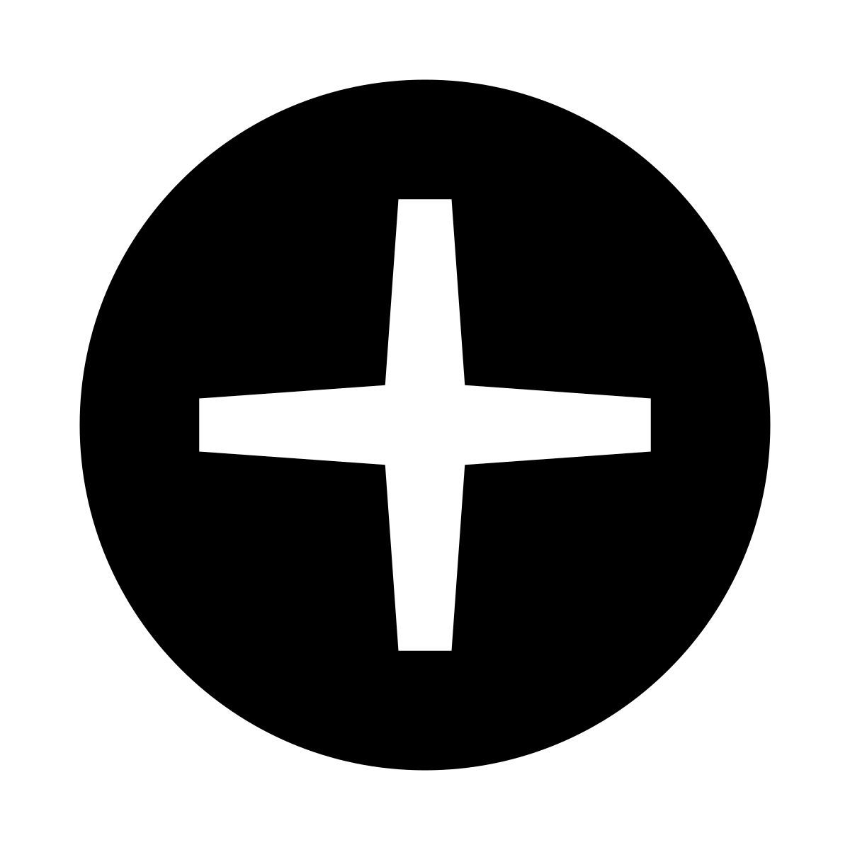 glyph neue style más icon