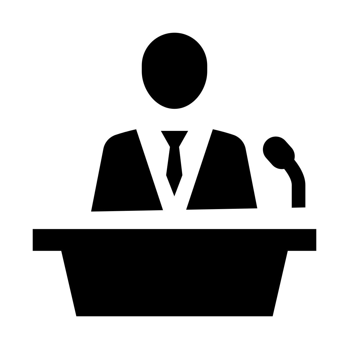 glyph neue style podium avec intervenant icon