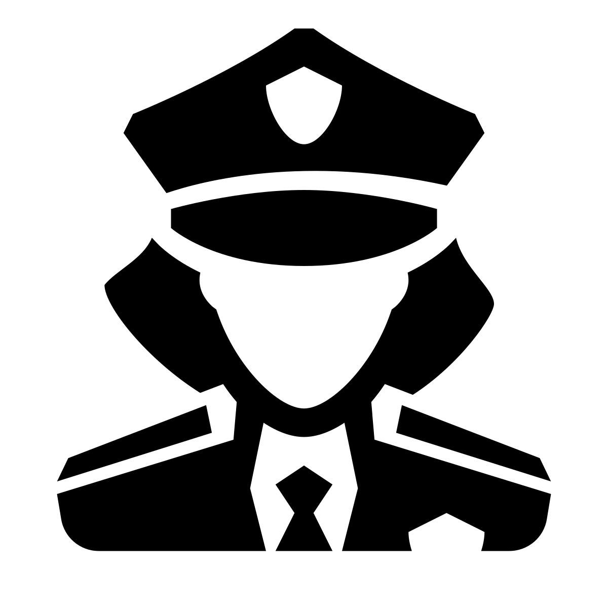glyph neue style polizist weiblich icon
