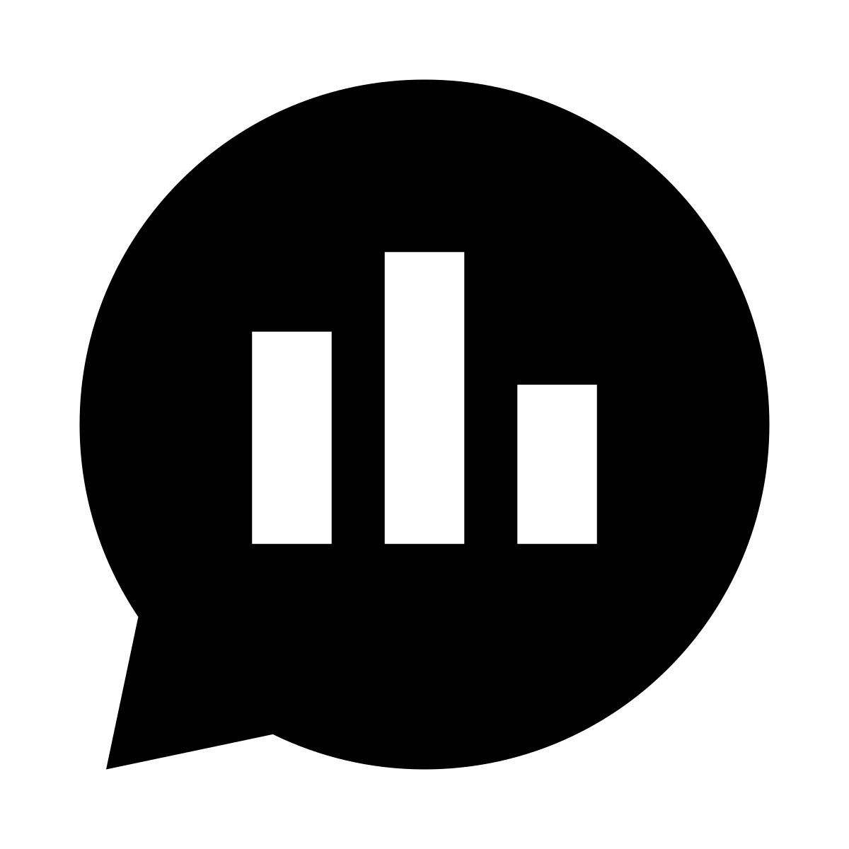 glyph neue style discussione con sondaggio icon