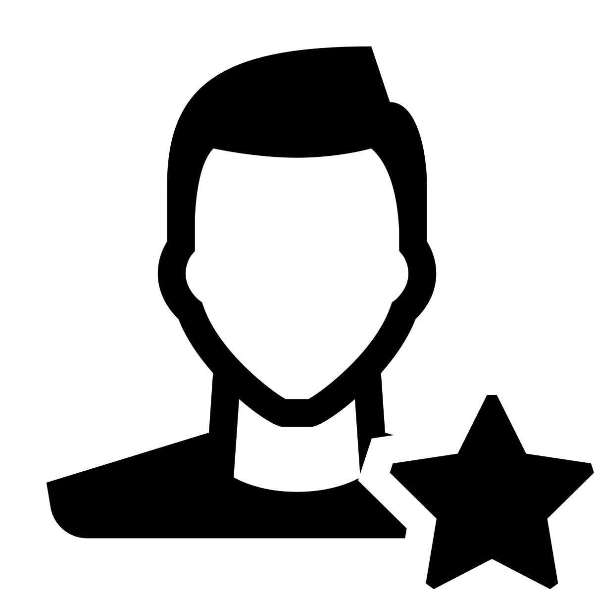 glyph neue style populärer mann icon