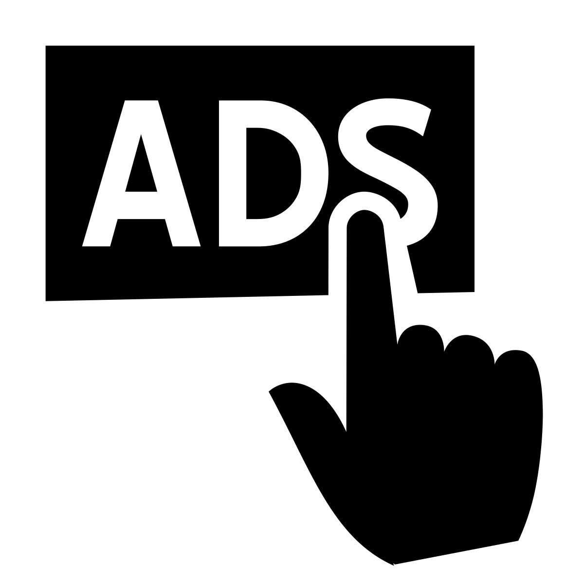 glyph neue style post ads icon