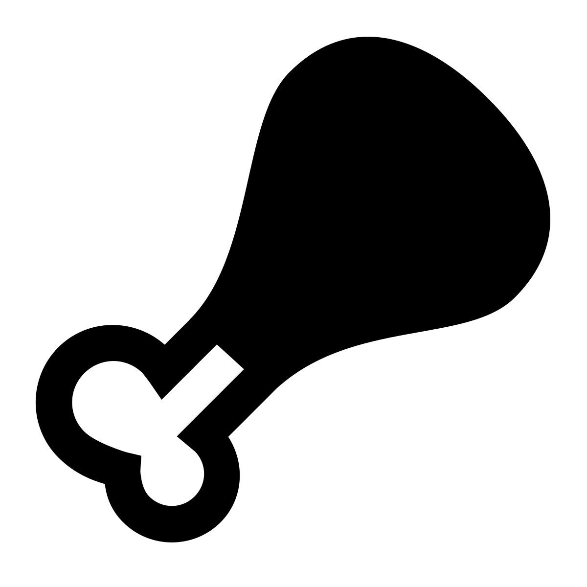 glyph neue style remplissage cuisses de volaille icon