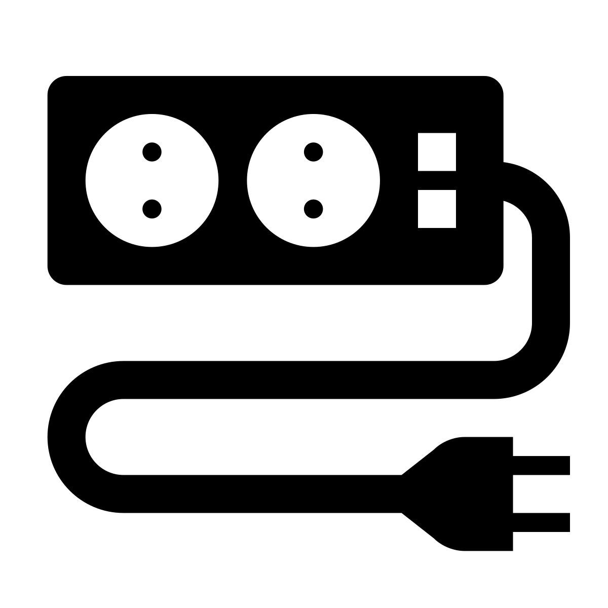 glyph neue style power strip icon