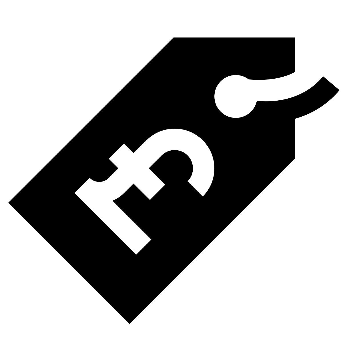glyph neue style etiqueta de preço icon