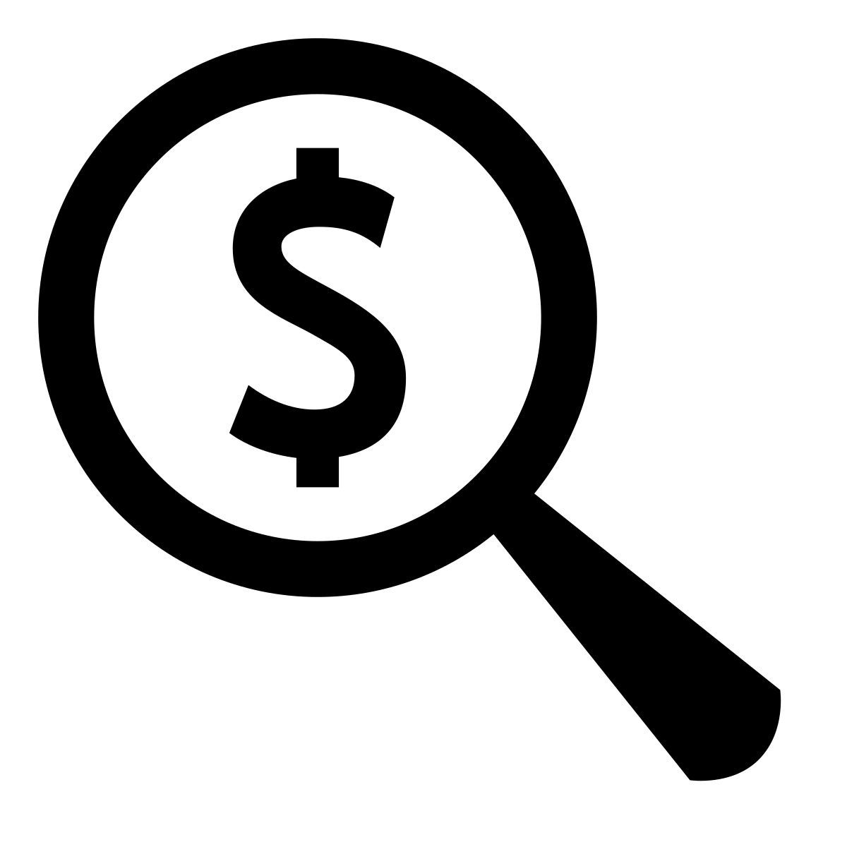 glyph neue style profit analysis icon