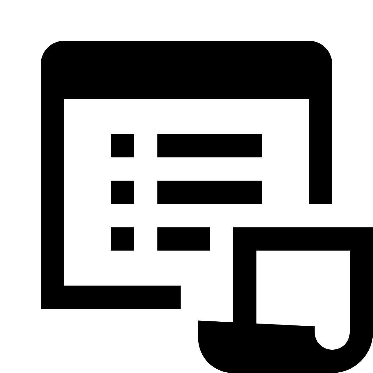 glyph neue style script proprietà icon