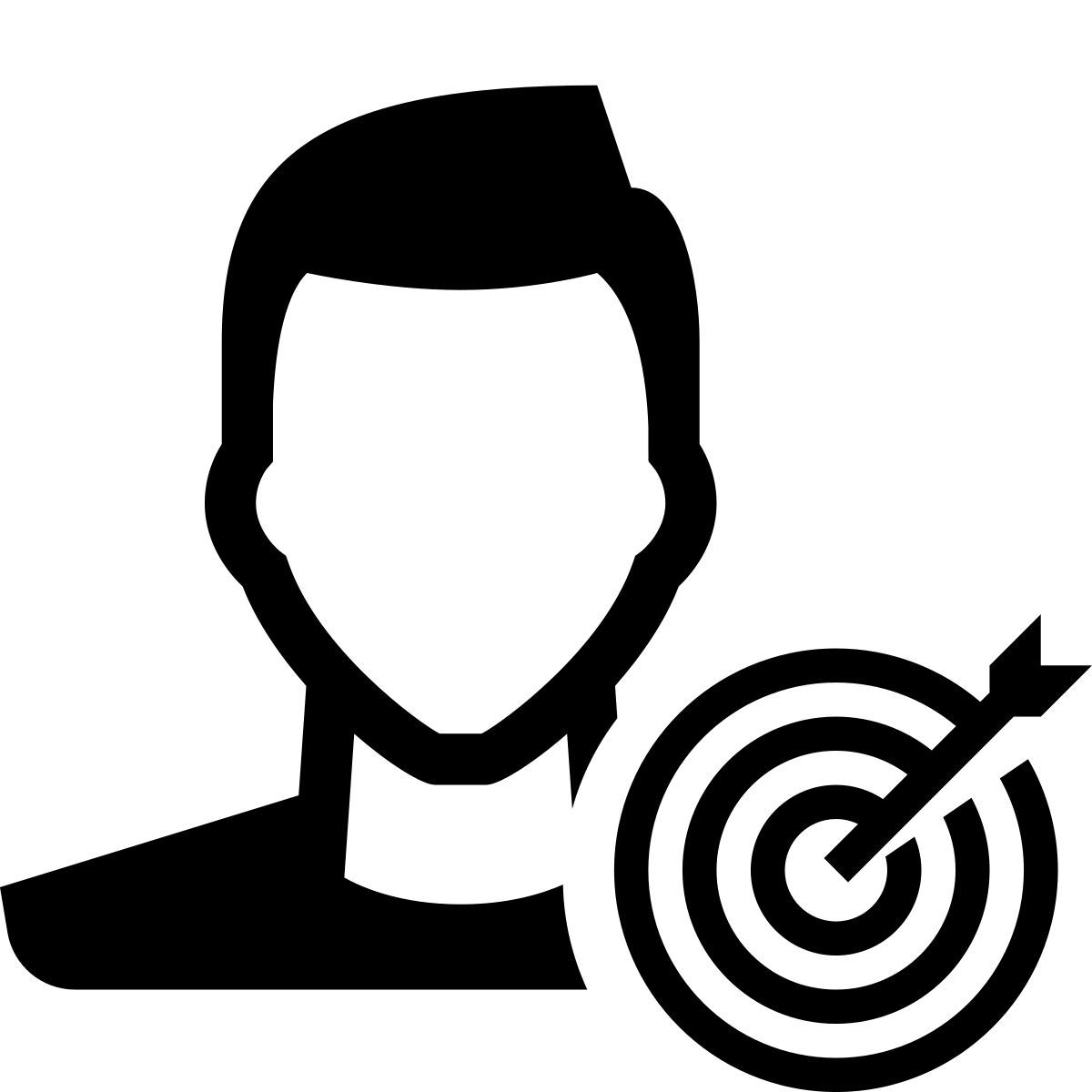glyph neue style homme résolu icon