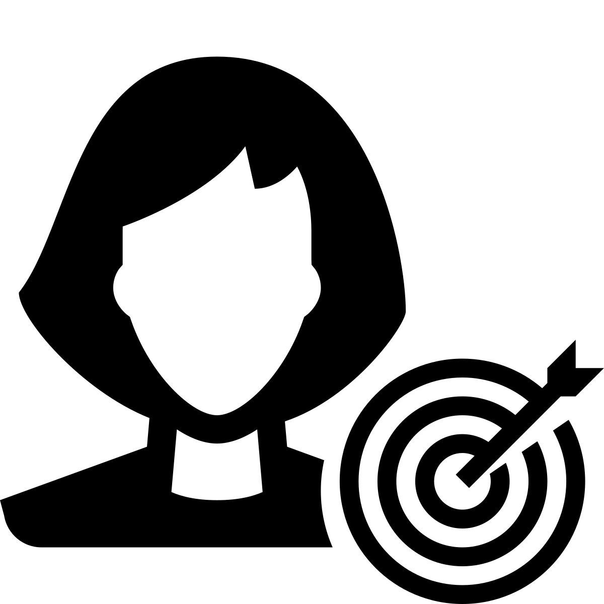 glyph neue style 目的の女性 icon