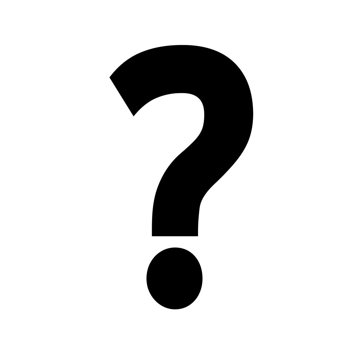 glyph neue style question mark icon