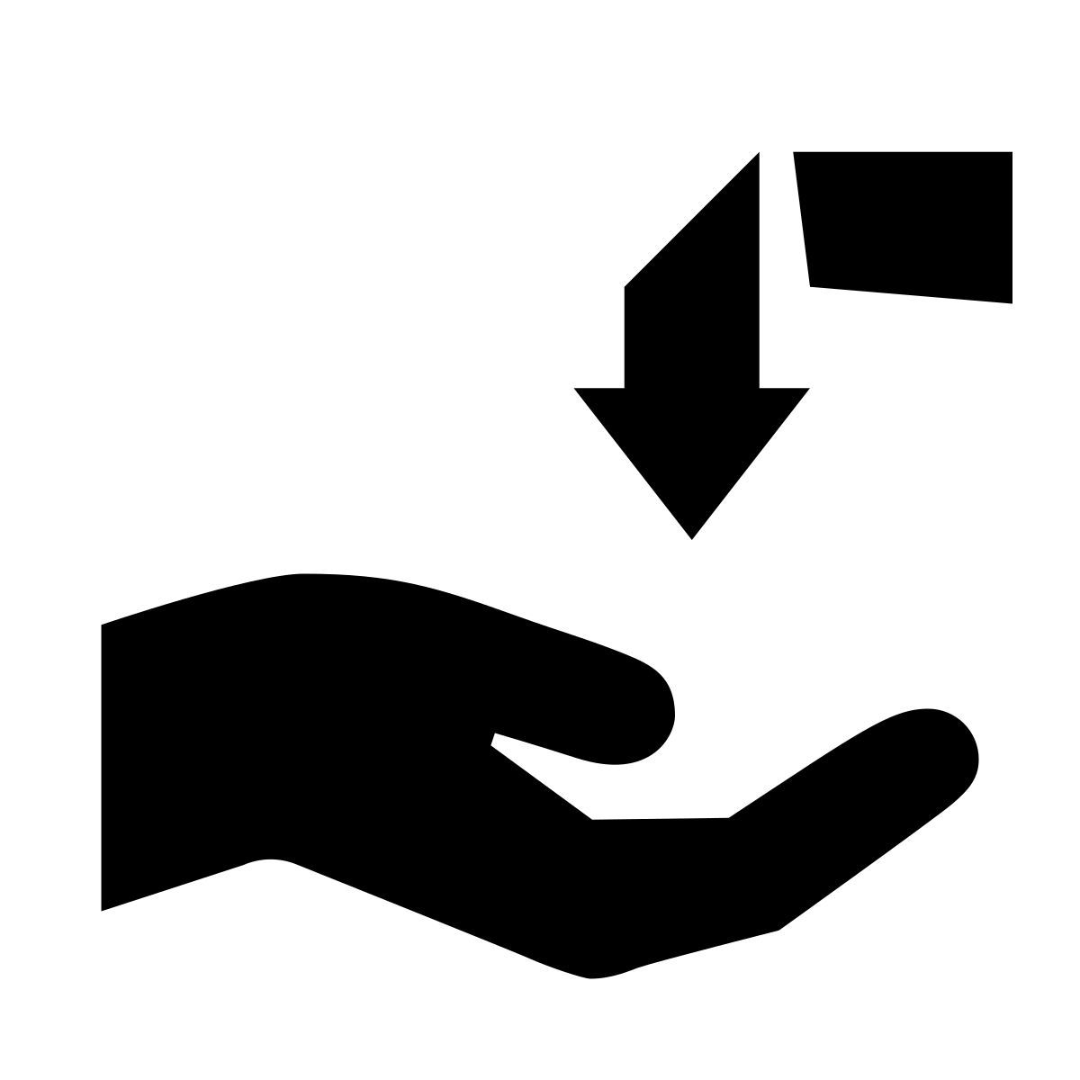 glyph neue style recieve icon