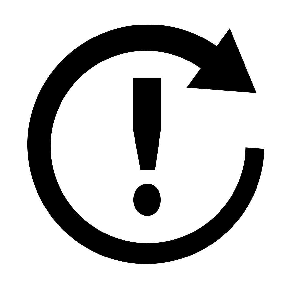 glyph neue style recurring appointment exception icon