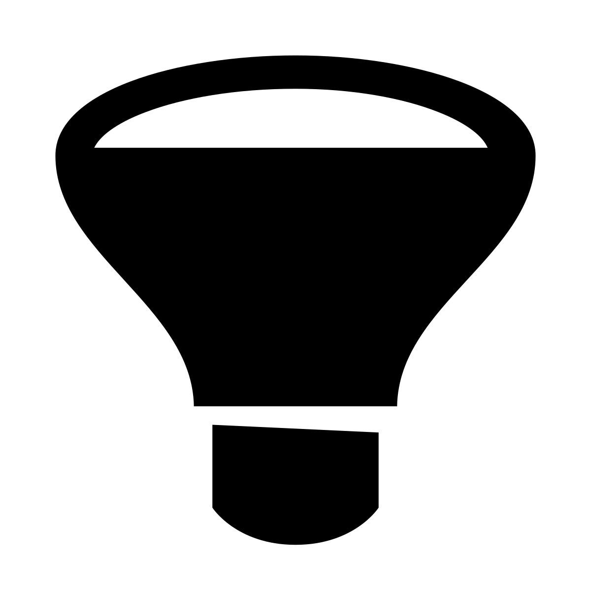 glyph neue style lampadina riflettore icon