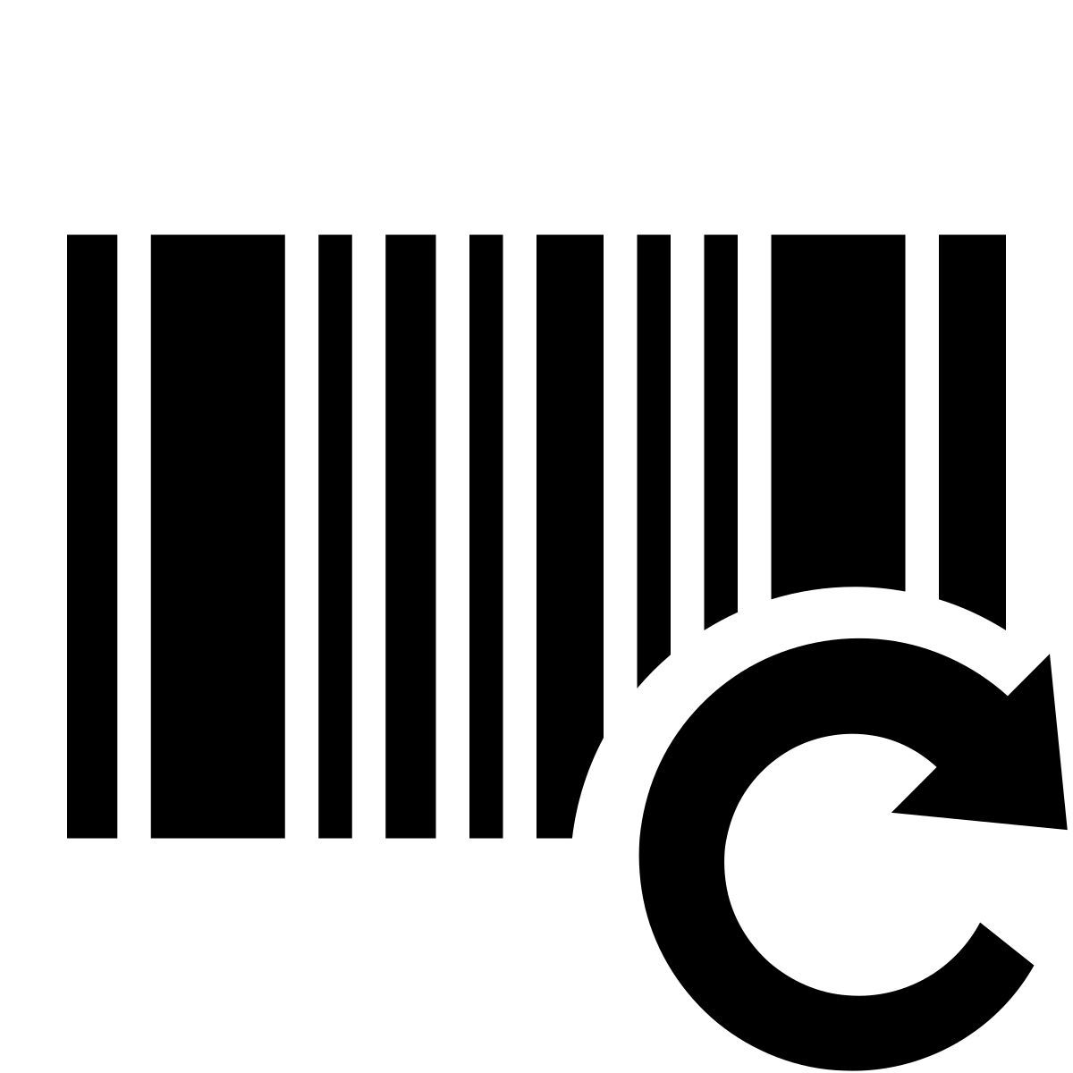 glyph neue style refresh barcode icon
