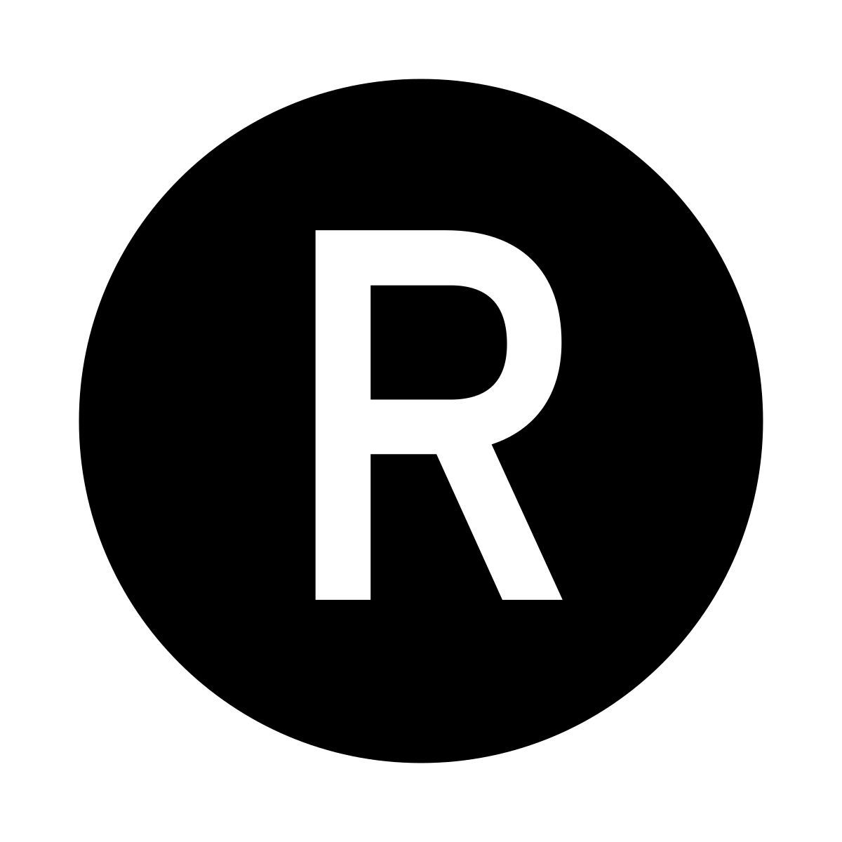 glyph neue style marca registrada icon