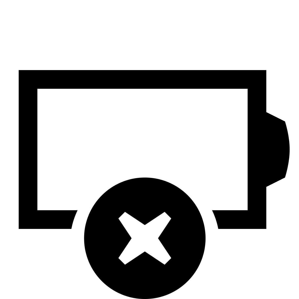 glyph neue style rimuovi batteria icon