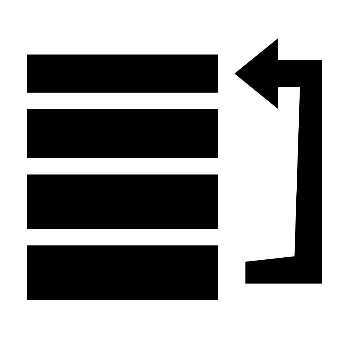 glyph neue style move up row icon