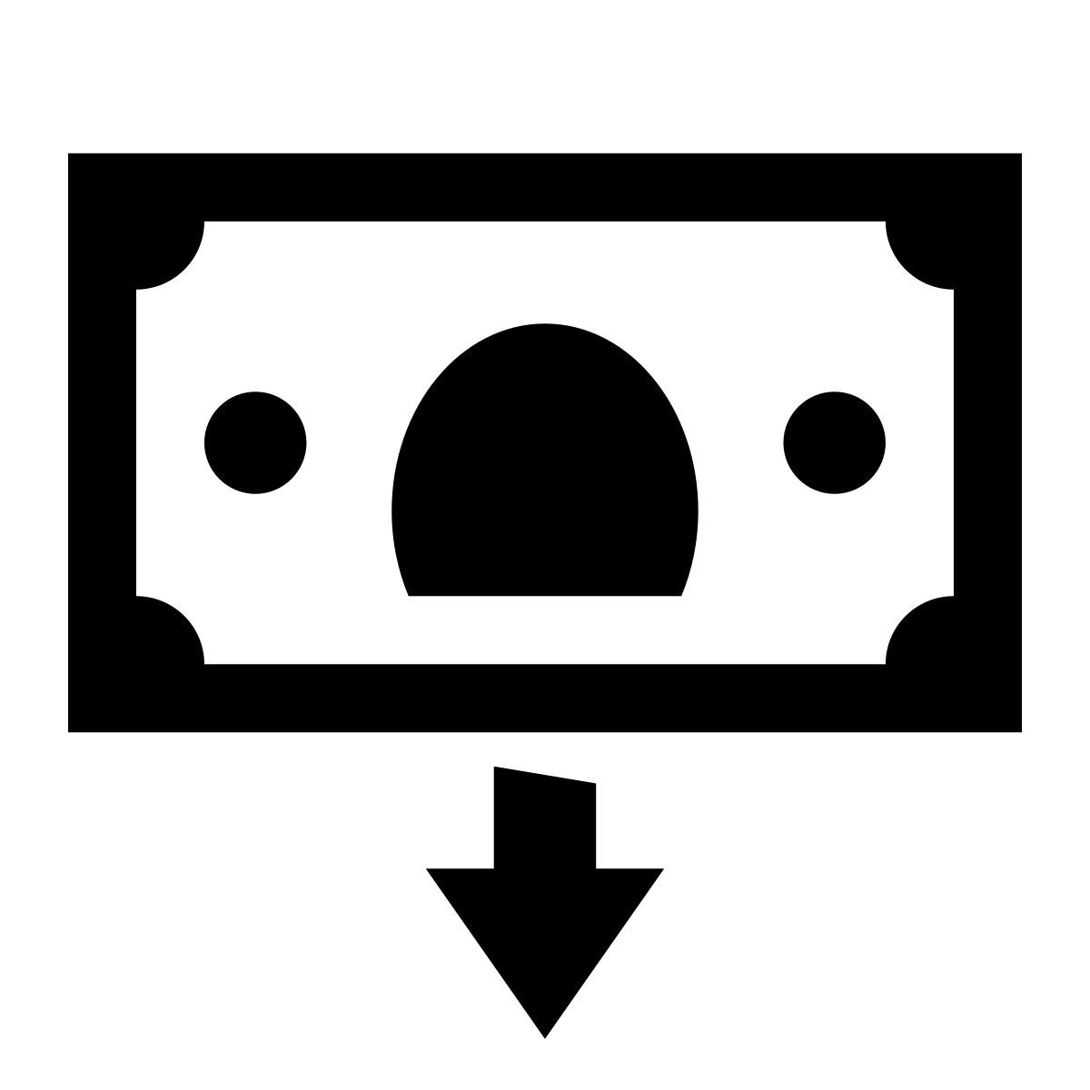 glyph neue style request money icon