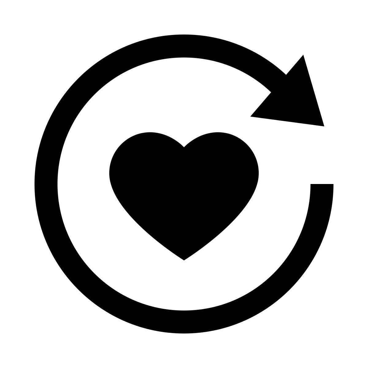 glyph neue style liebe neustarten icon