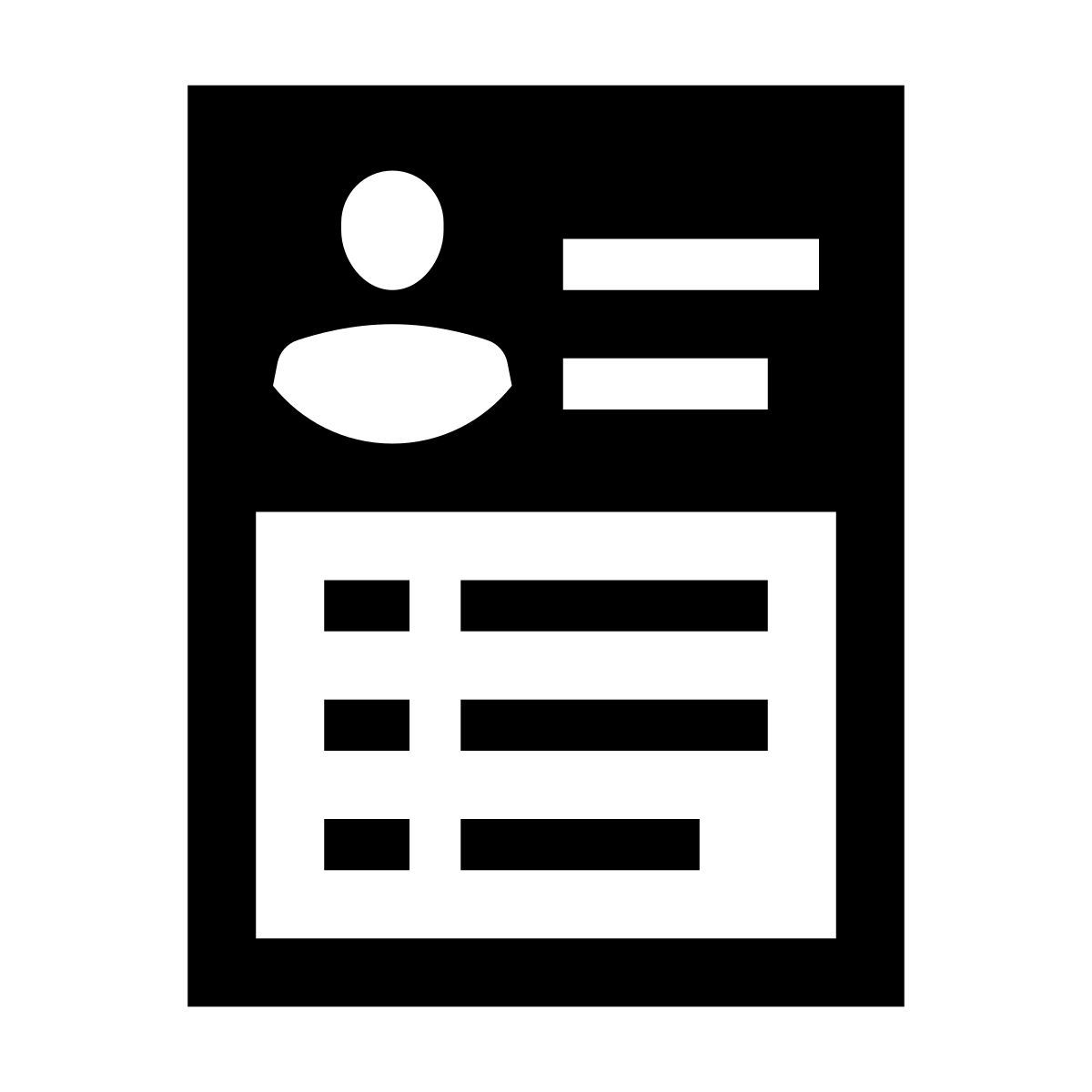 glyph neue style curriculum vitae icon