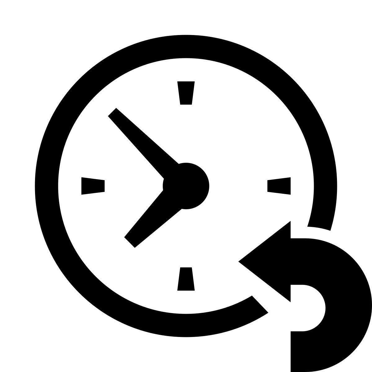 glyph neue style retour arrière icon