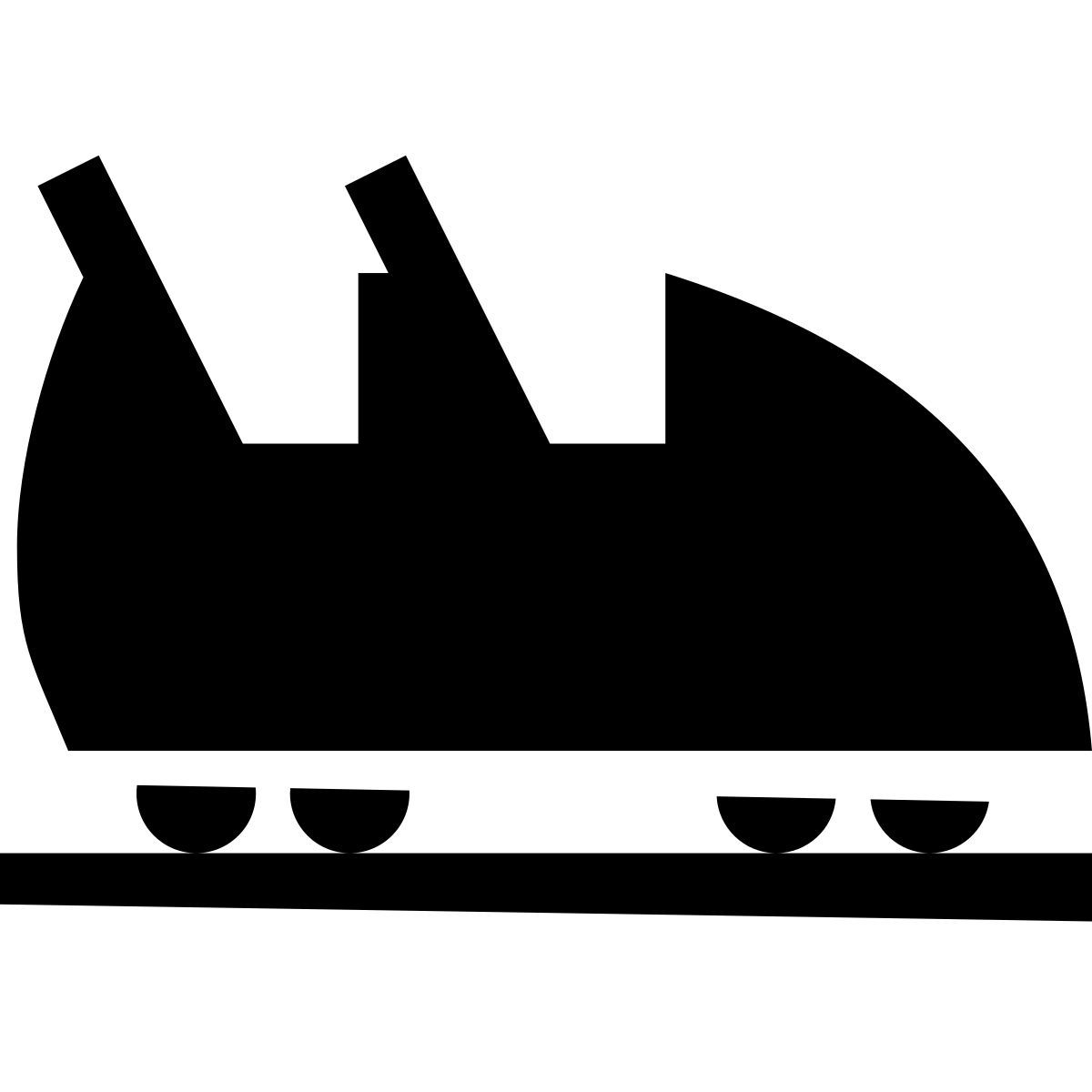 glyph neue style roller coaster car icon