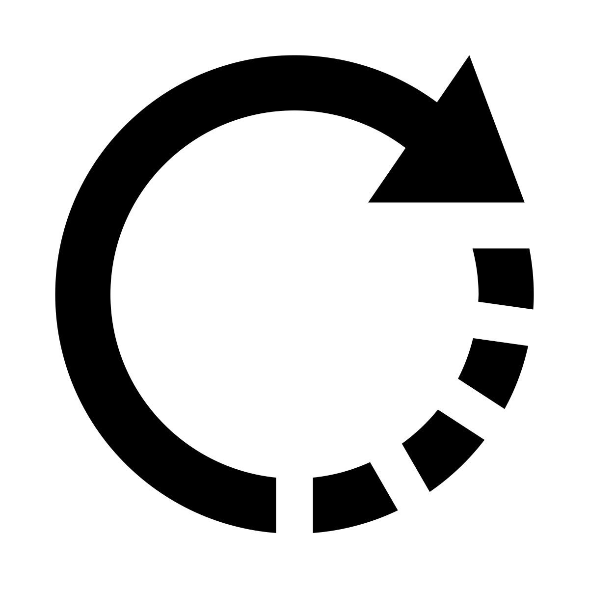 glyph neue style rotate right icon