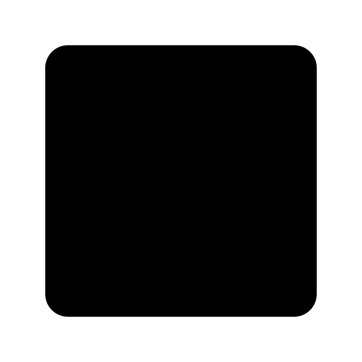 glyph neue style rounded square icon