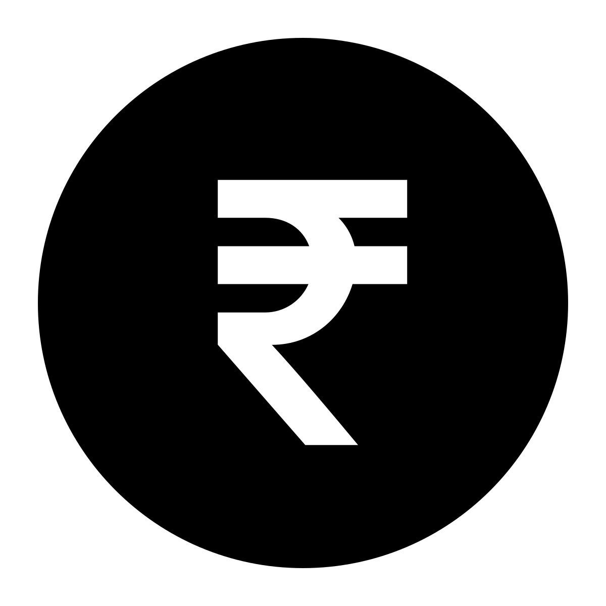 glyph neue style rupee icon