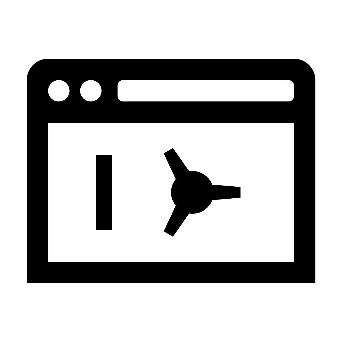 glyph neue style navegación segura icon