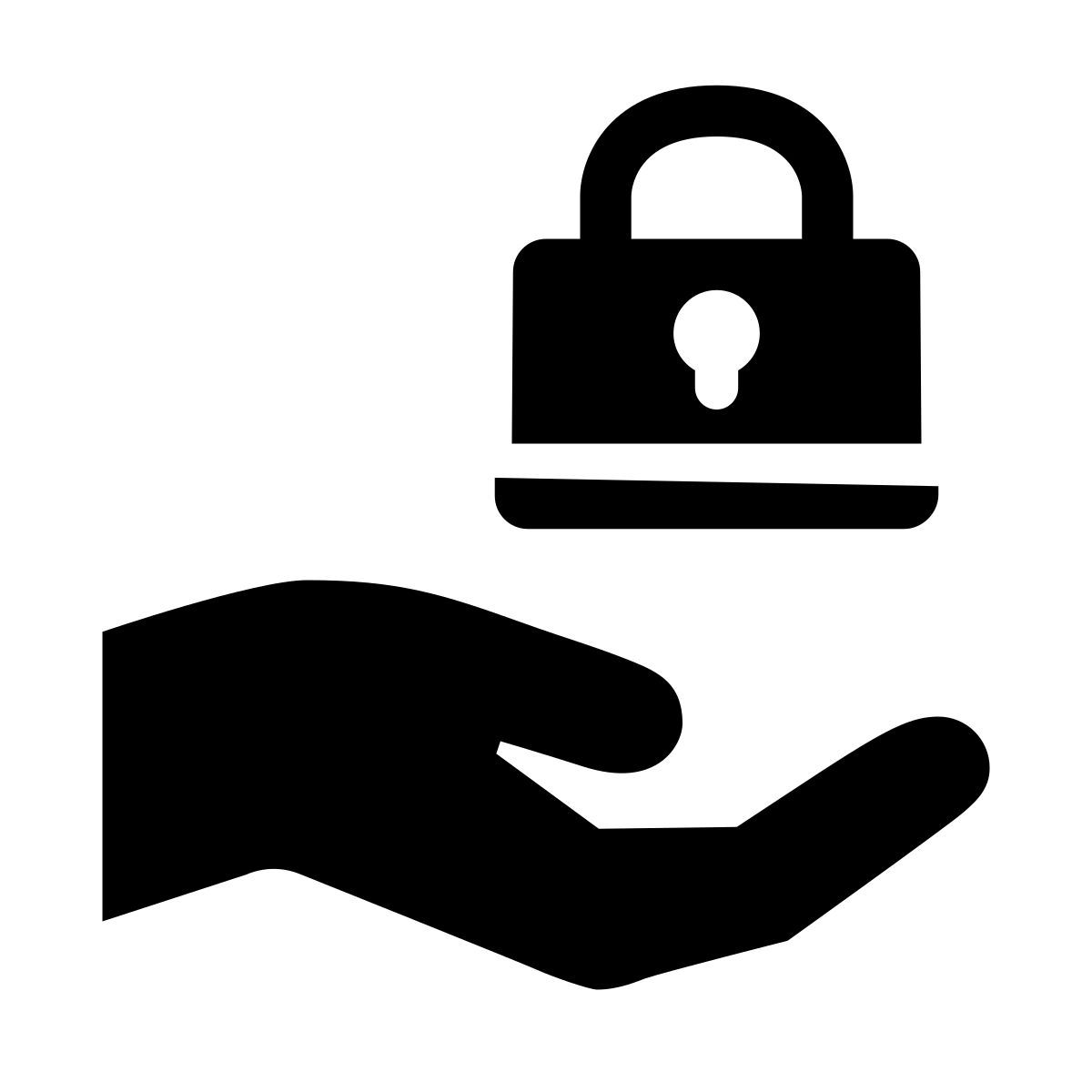 icono cuidado de seguridad glyph neue estilo