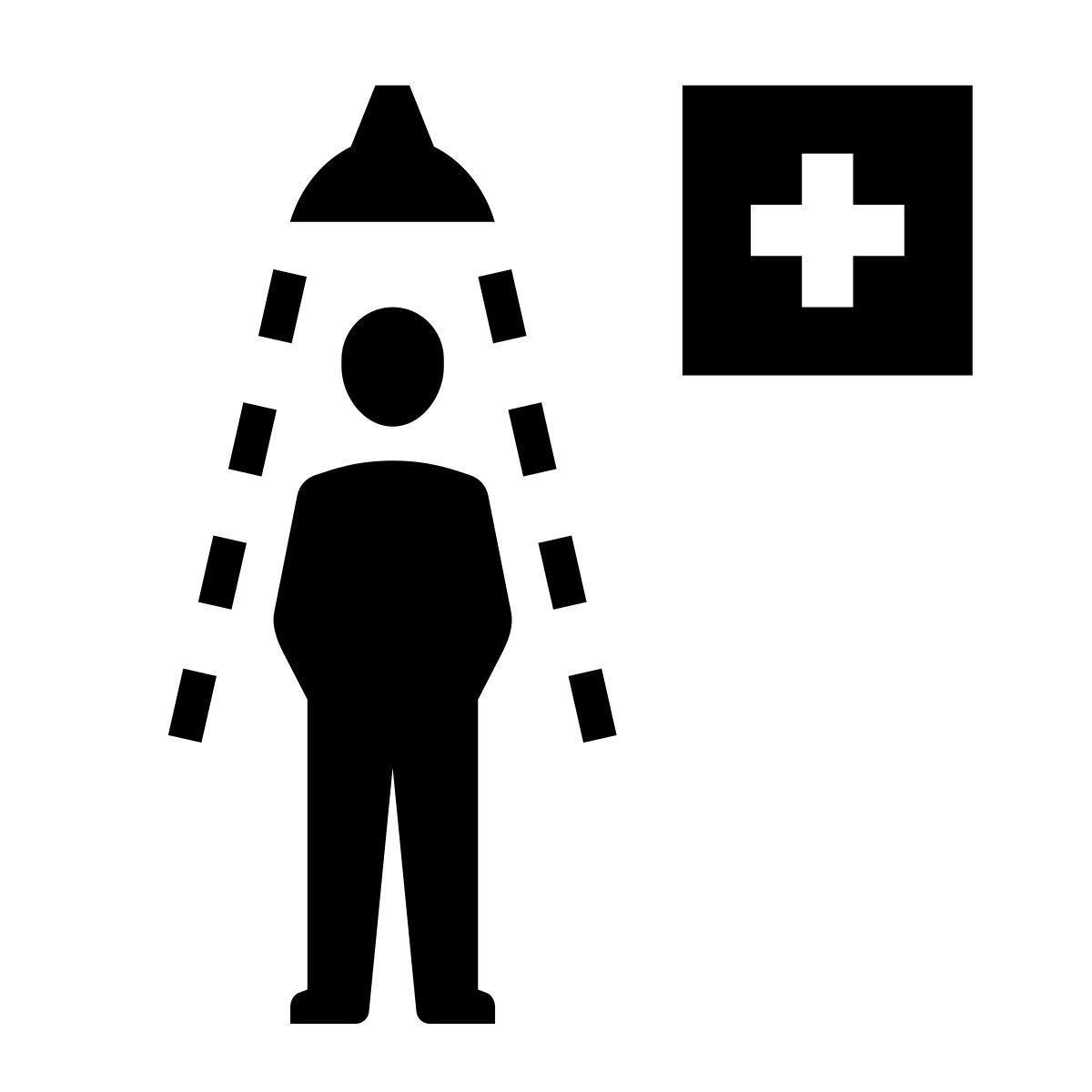 glyph neue style chuveiro de segurança icon
