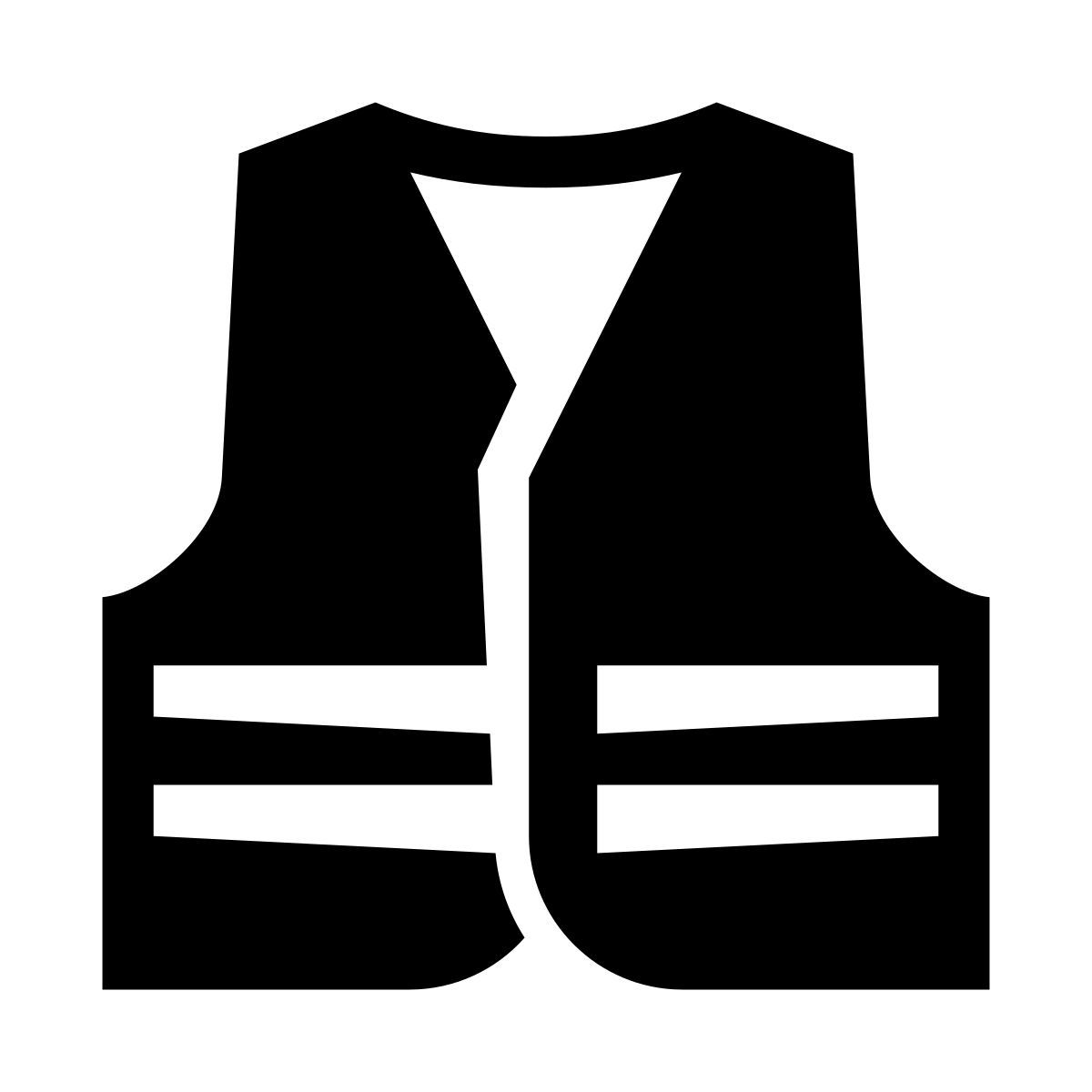 glyph neue style gilet de sécurité icon