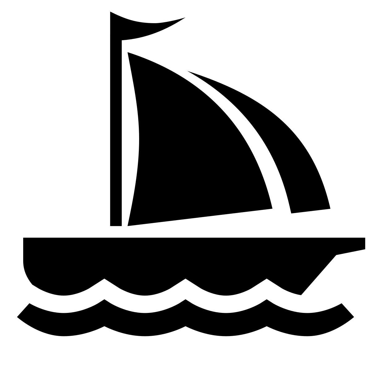 glyph neue style voilier moyen icon