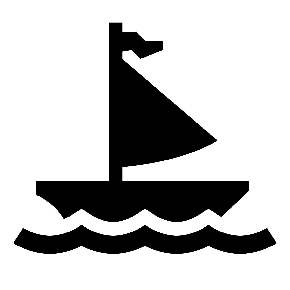 glyph neue style barco à vela pequeno icon