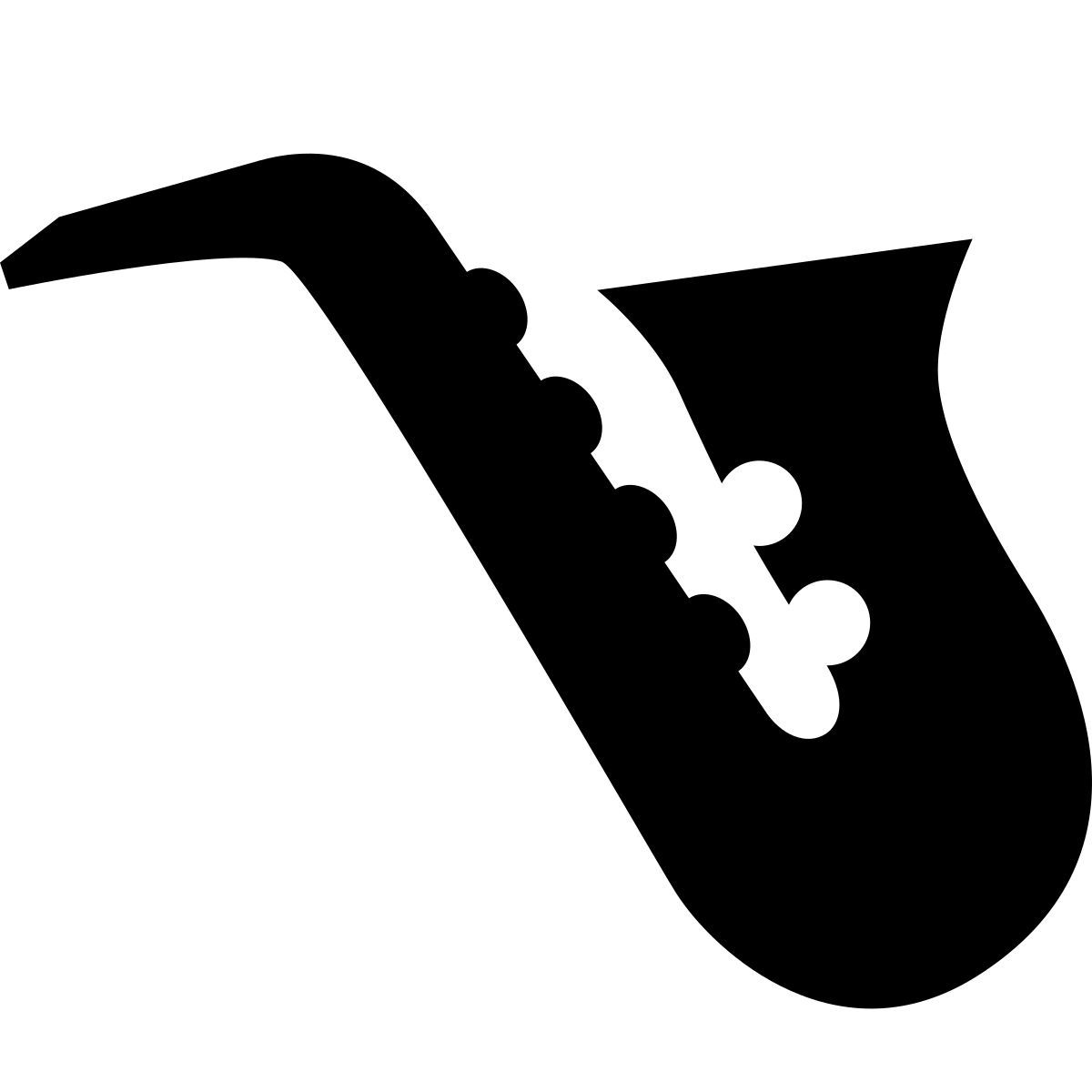 glyph neue style saxofón icon