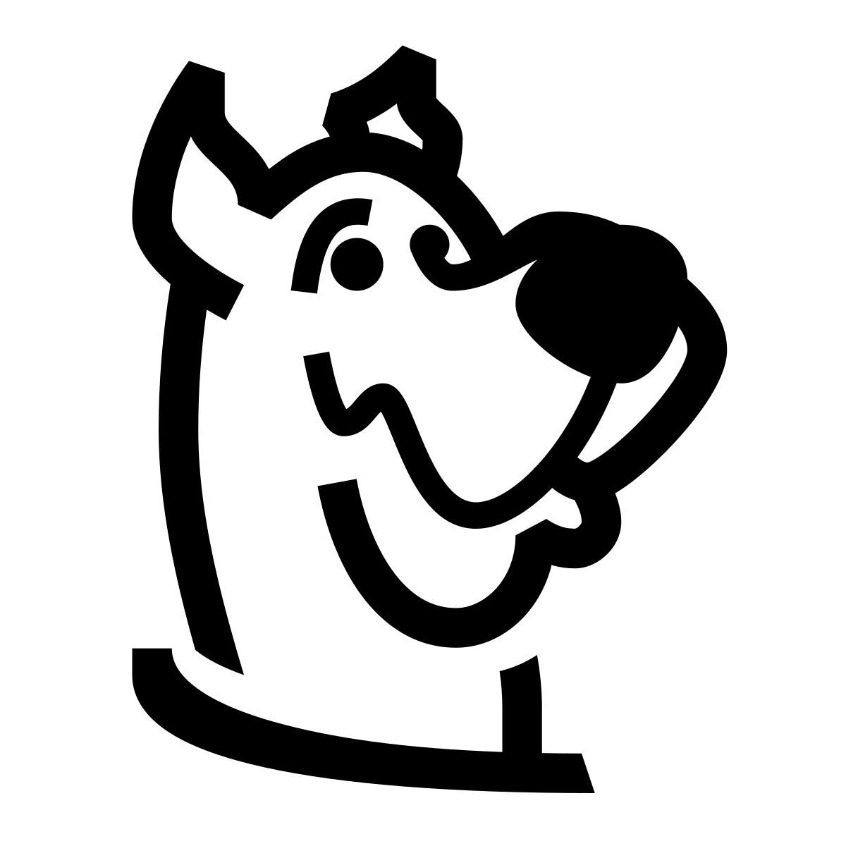 glyph neue style scooby doo icon