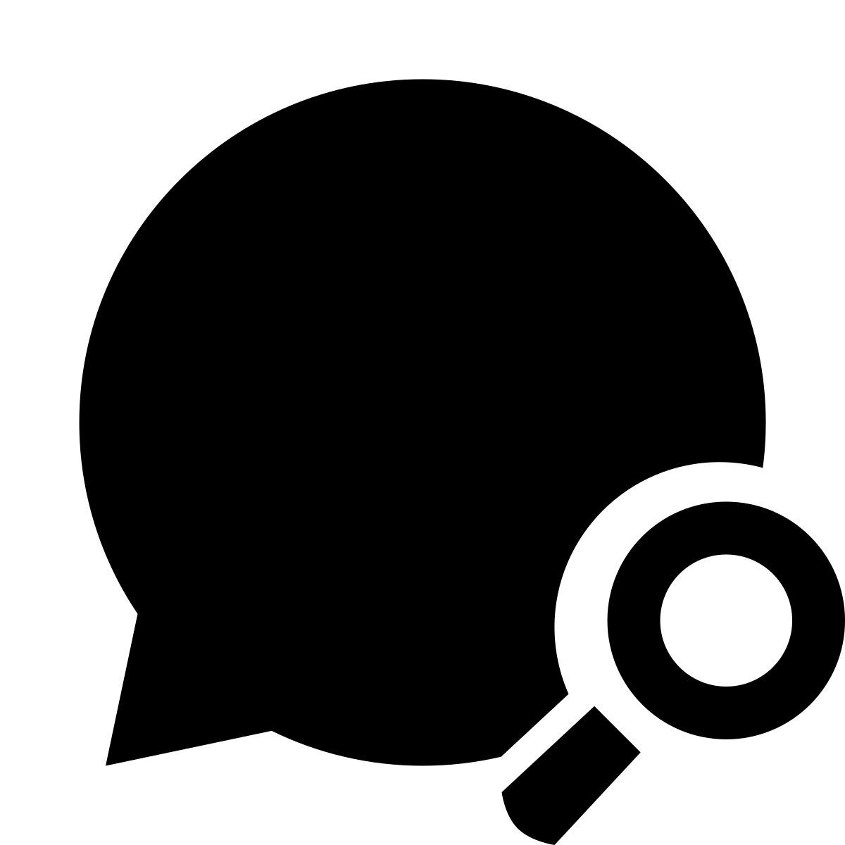 glyph neue style チャットの検索 icon