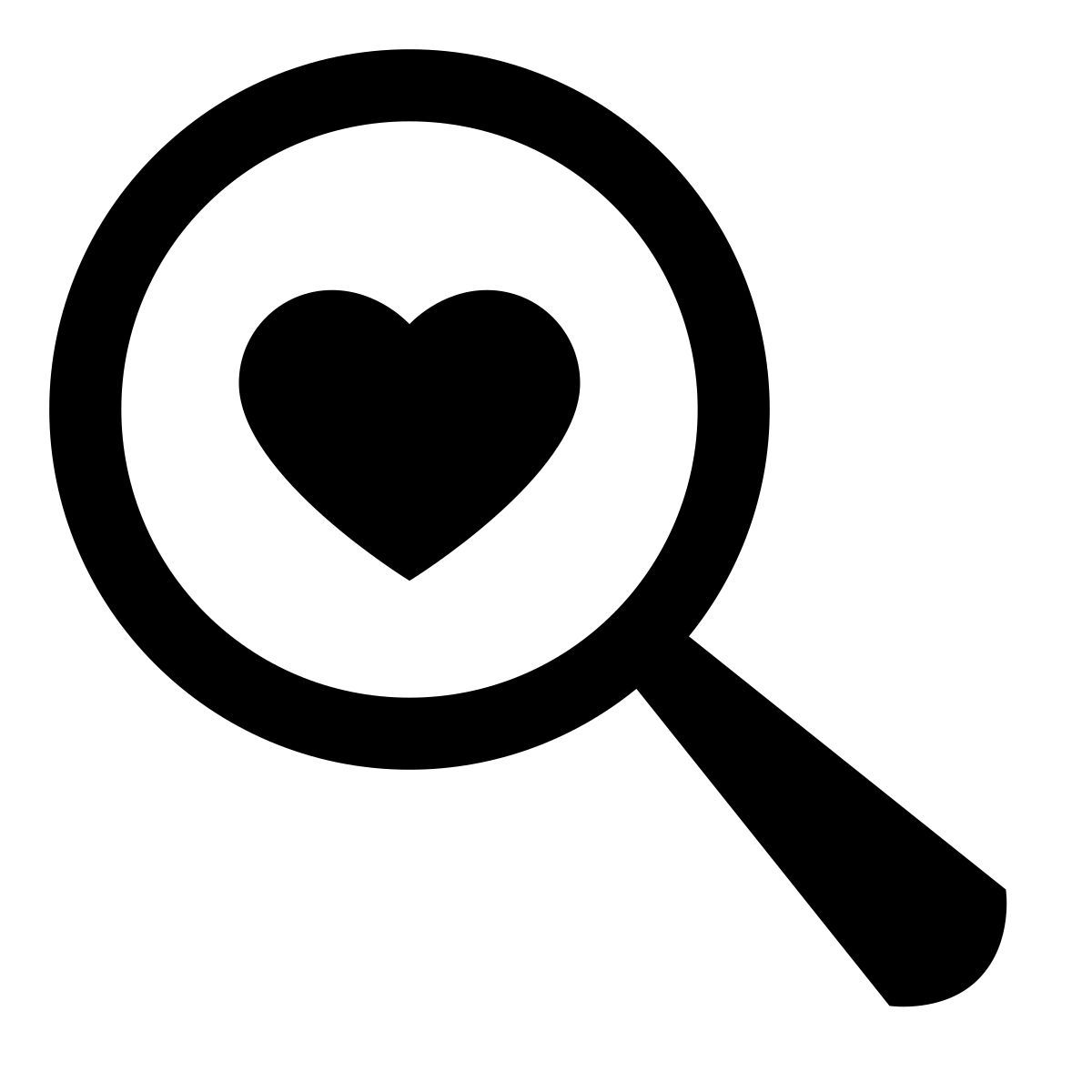 glyph neue style suche nach liebe icon