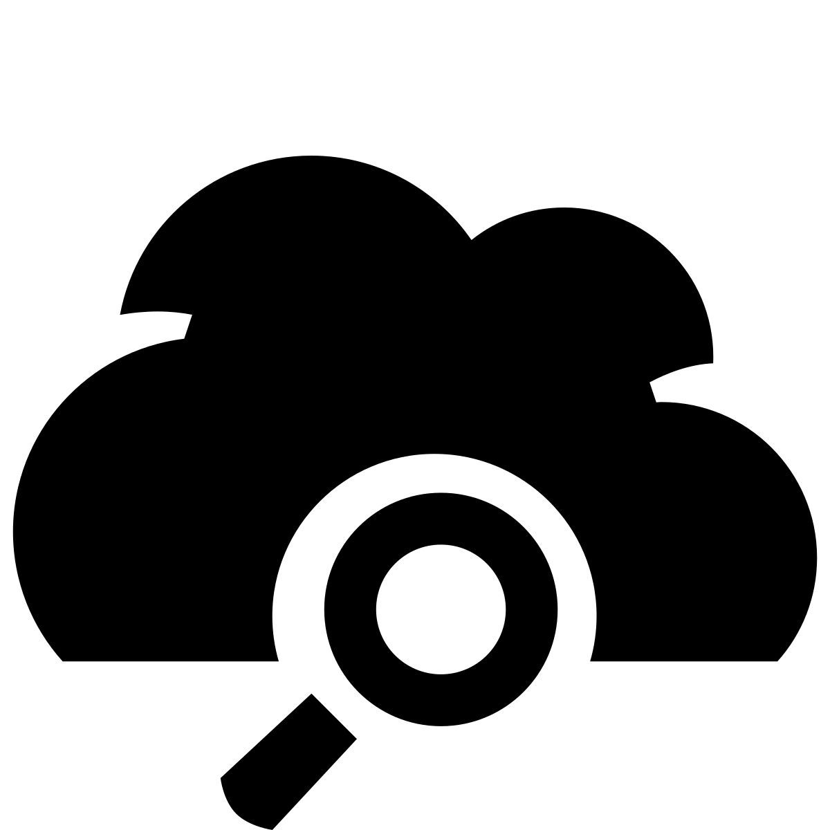 glyph neue style rechercher dans le cloud icon