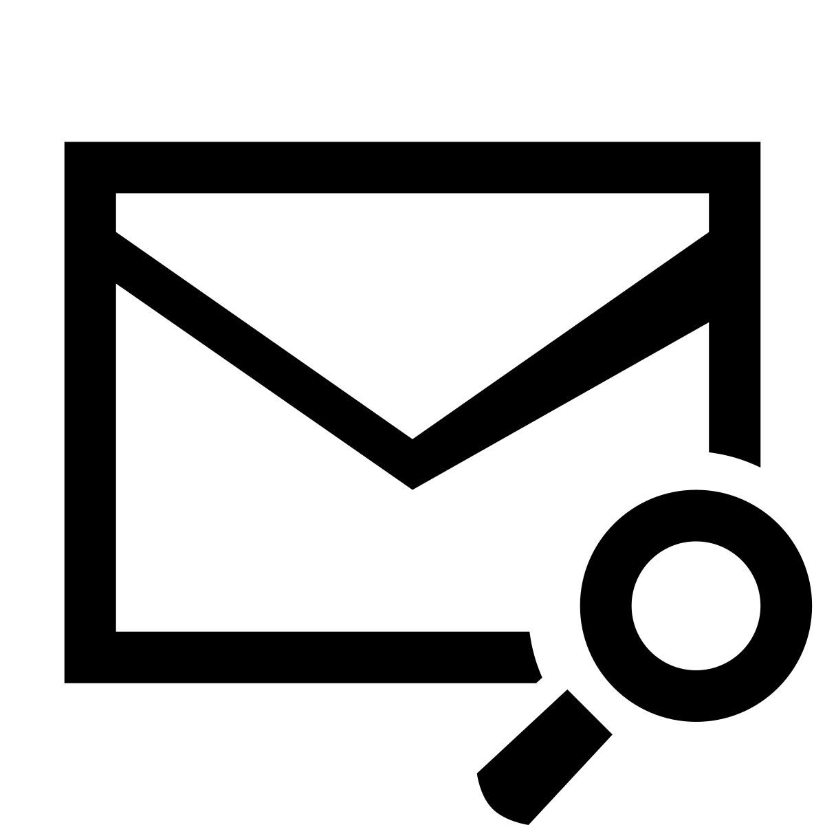 glyph neue style search in mail icon