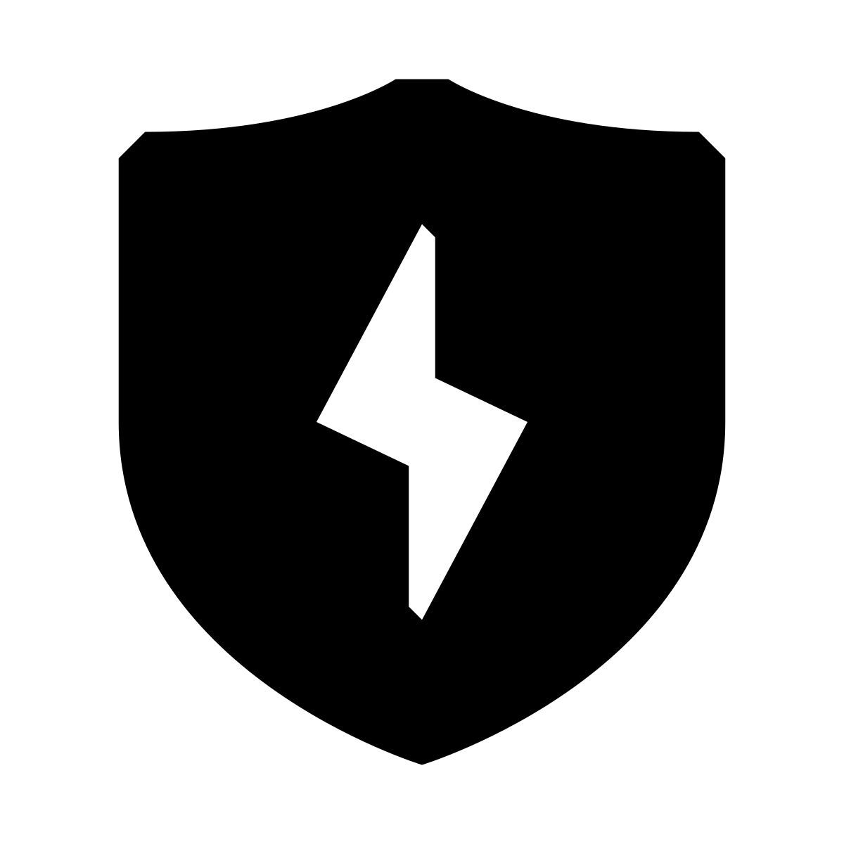 glyph neue style énergie de sécurité icon