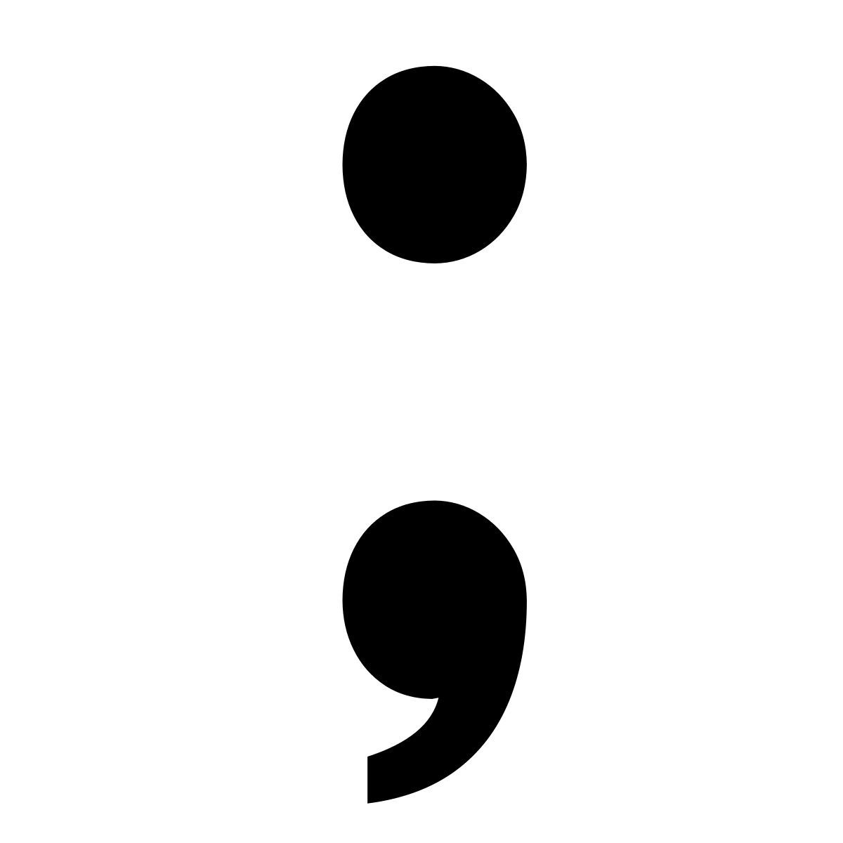 glyph neue style semicolon icon