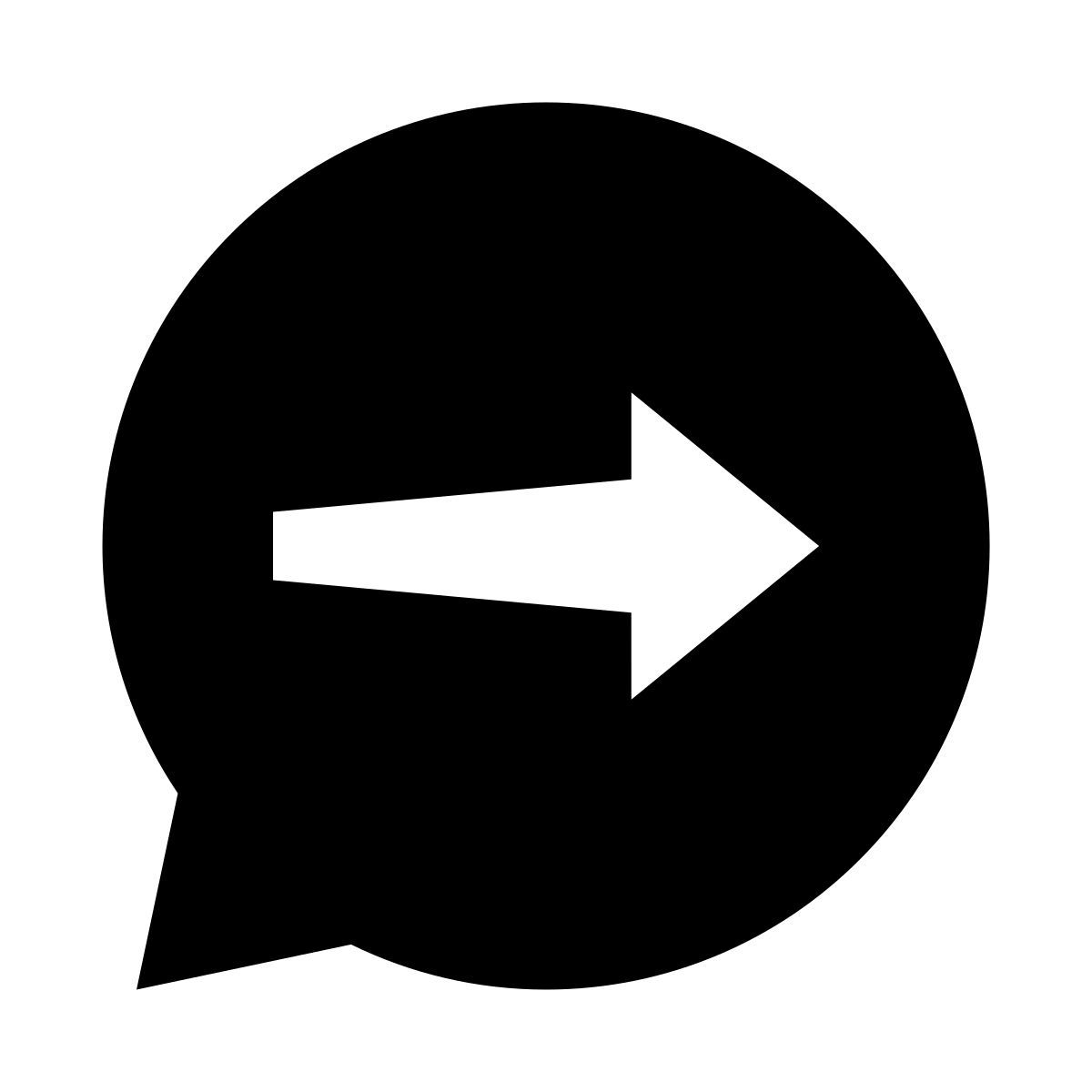 glyph neue style send comment icon