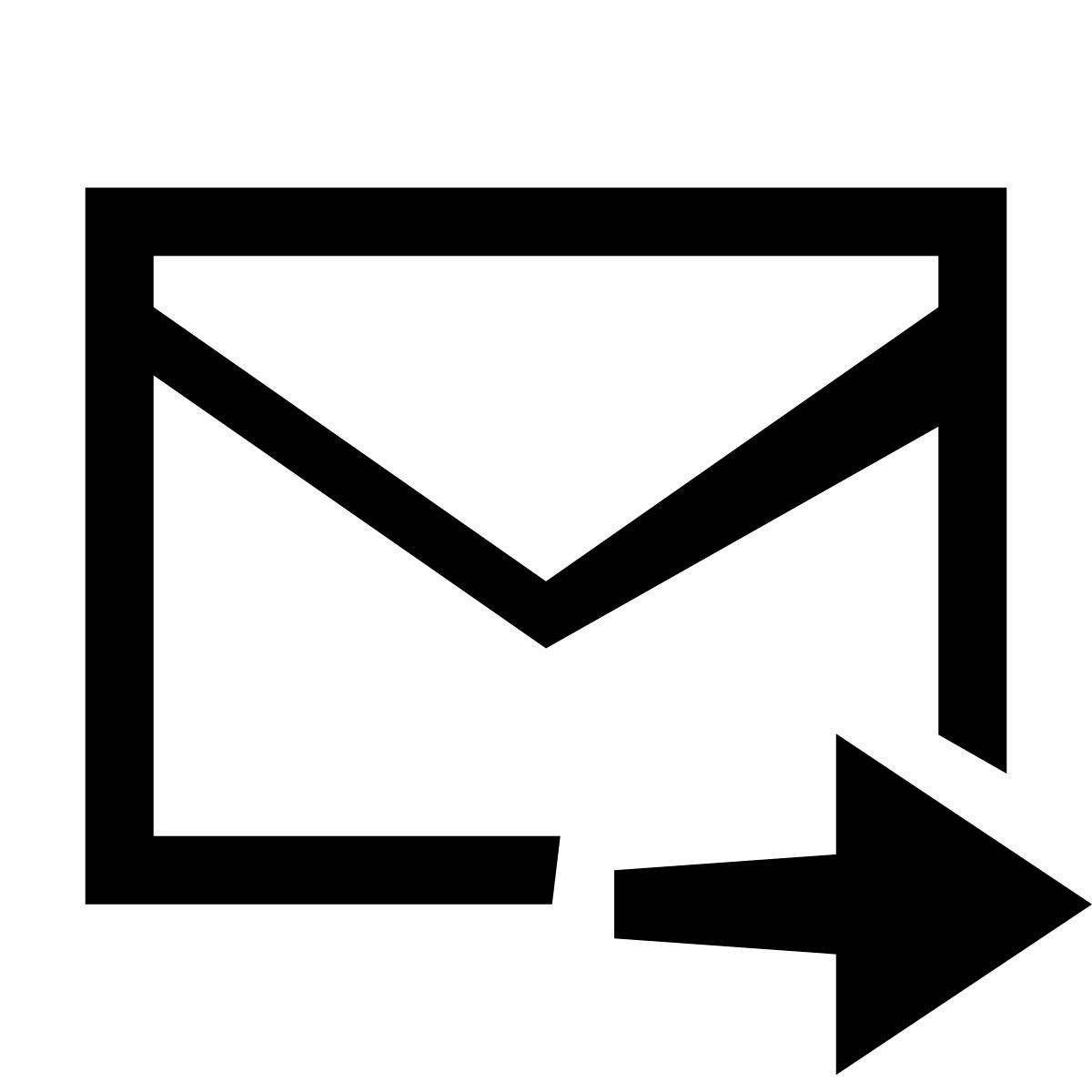 glyph neue style enviar icon