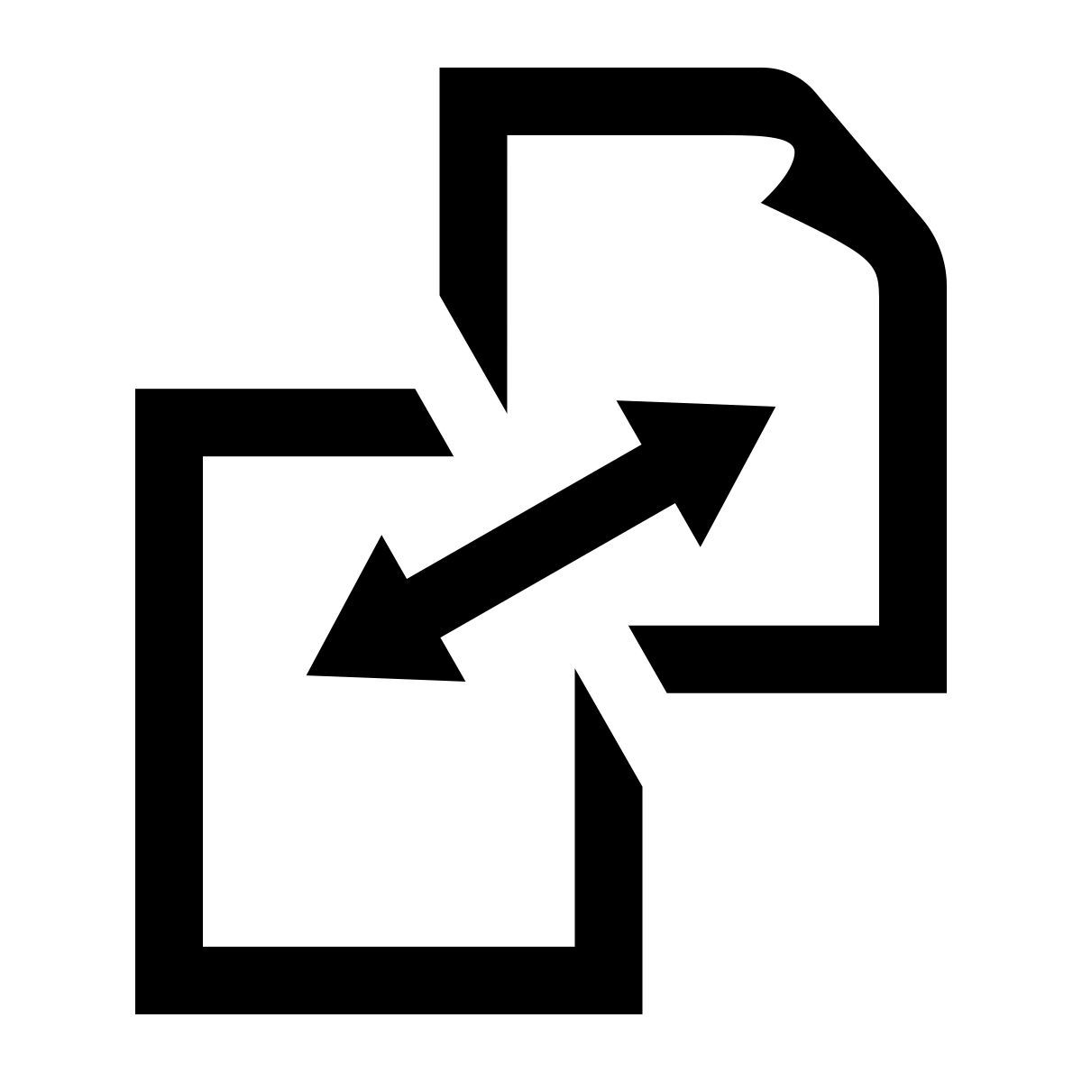 glyph neue style documento separato icon