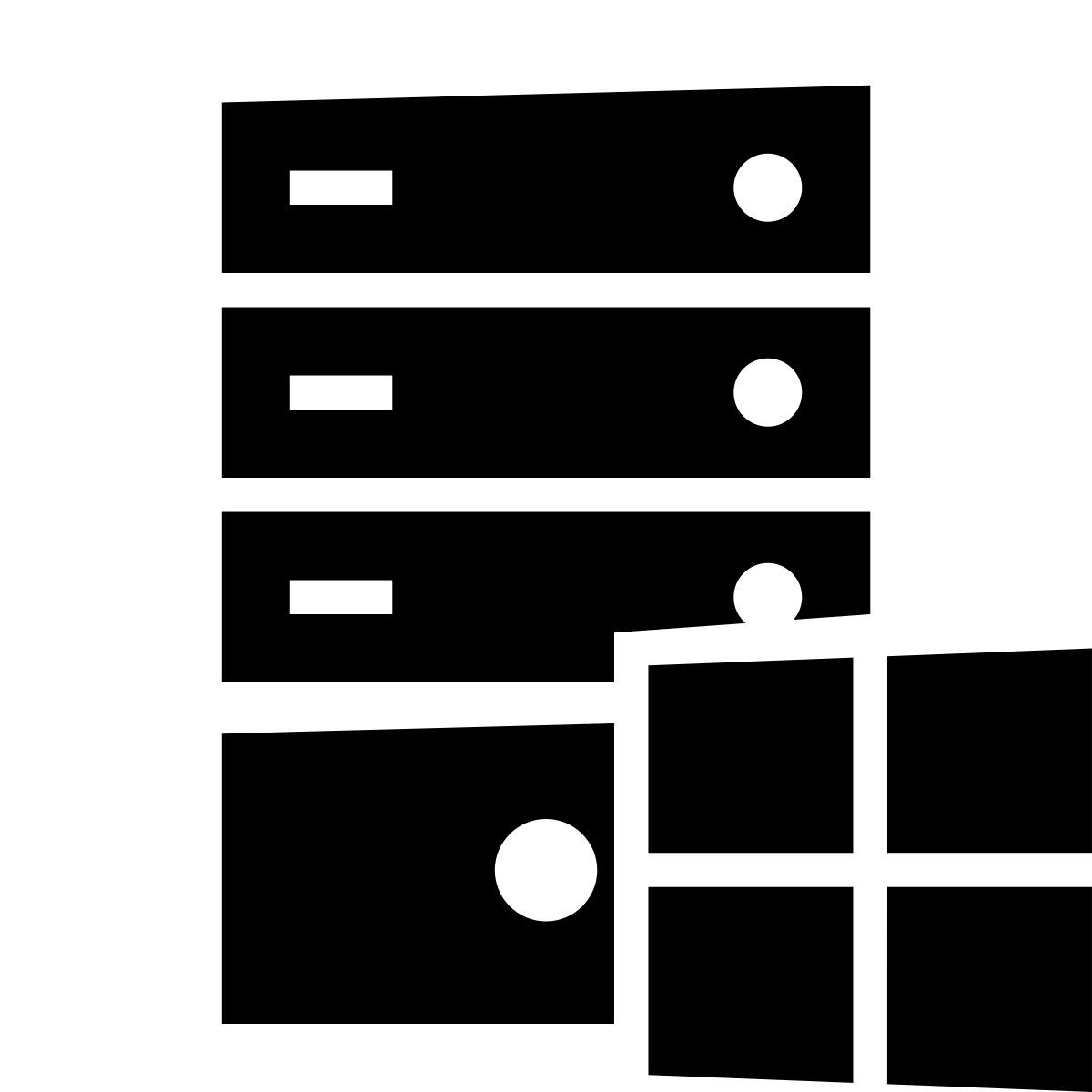 glyph neue style server windows icon