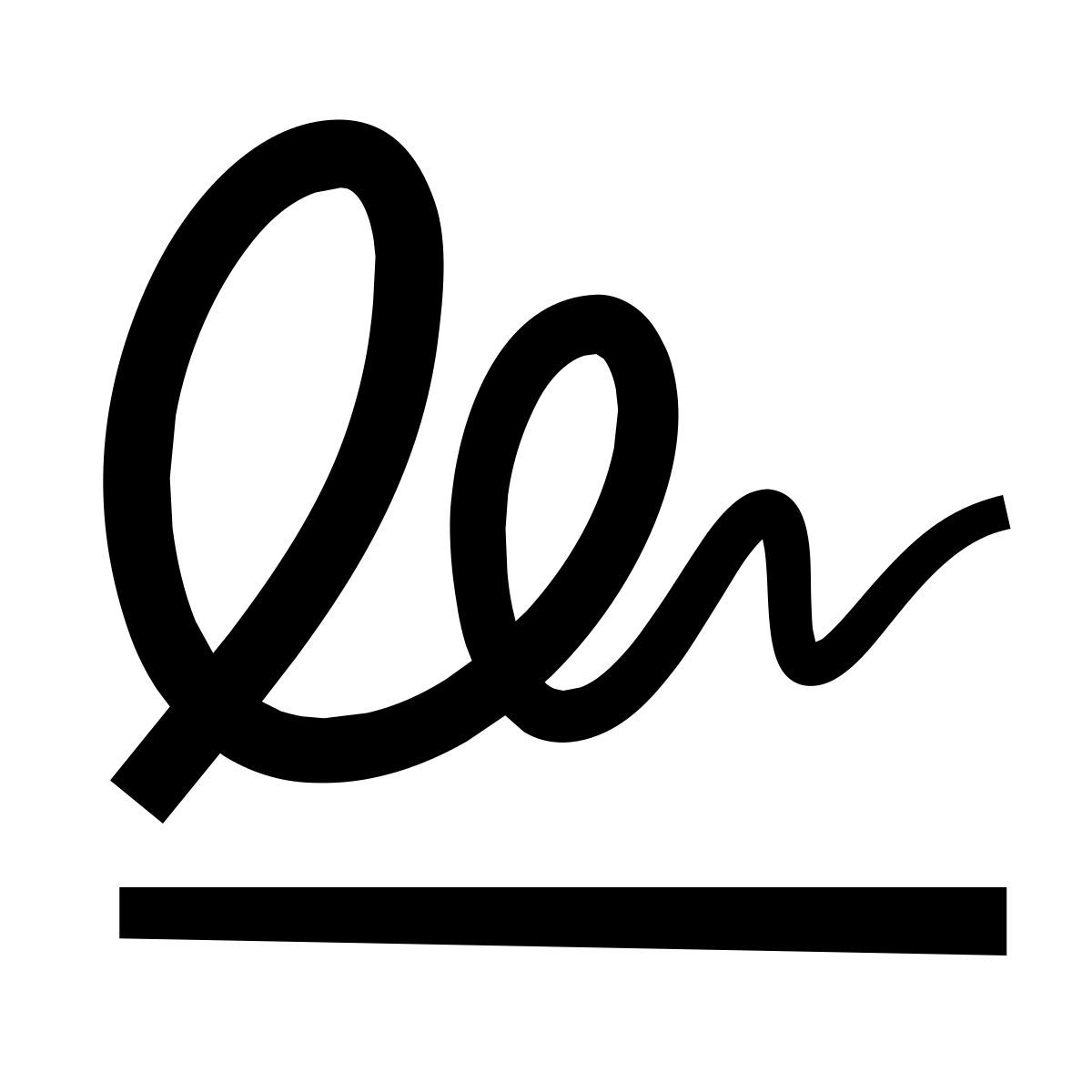 glyph neue style 署名 icon