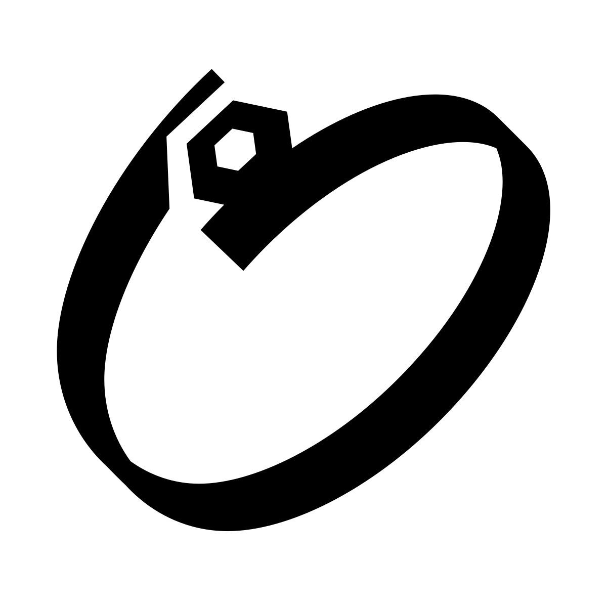glyph neue style bague en argent icon